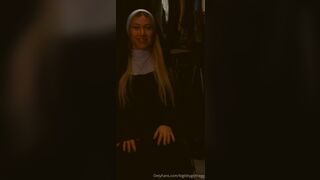 Bigtittygothegg Nun Cosplay Dildo Ride Pov Video Thothub