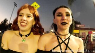 ShyGothExhib & Pxlprncss - Our Very First Cum Walk! (Bj, Facial & Little Swallow)