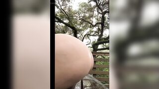 Alana Rose masturbates and fucks in the rain