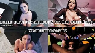 Angela White blowjob and titfuck compilation