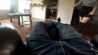 xNinjae - Roommate forces creampie